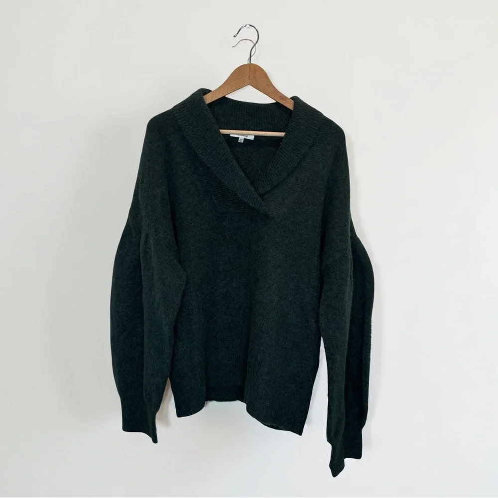 Madewell‎ Hunter Green Vinson Shawl-Collar Pullover Oversize Dolman Sweater XXL